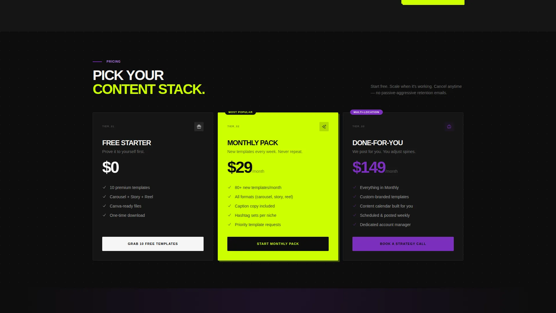 Bold Chiropractic Social Media Landing Page Template