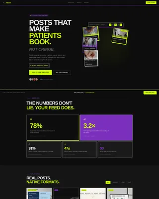Bold Chiropractic Social Media Landing Page Template