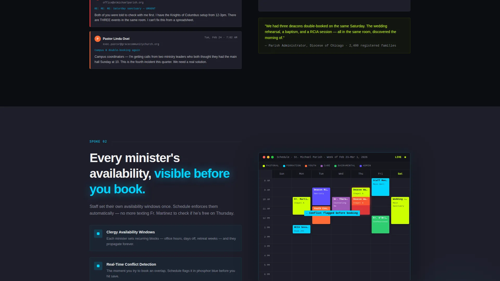 Church & Religious Software Booking Website Template