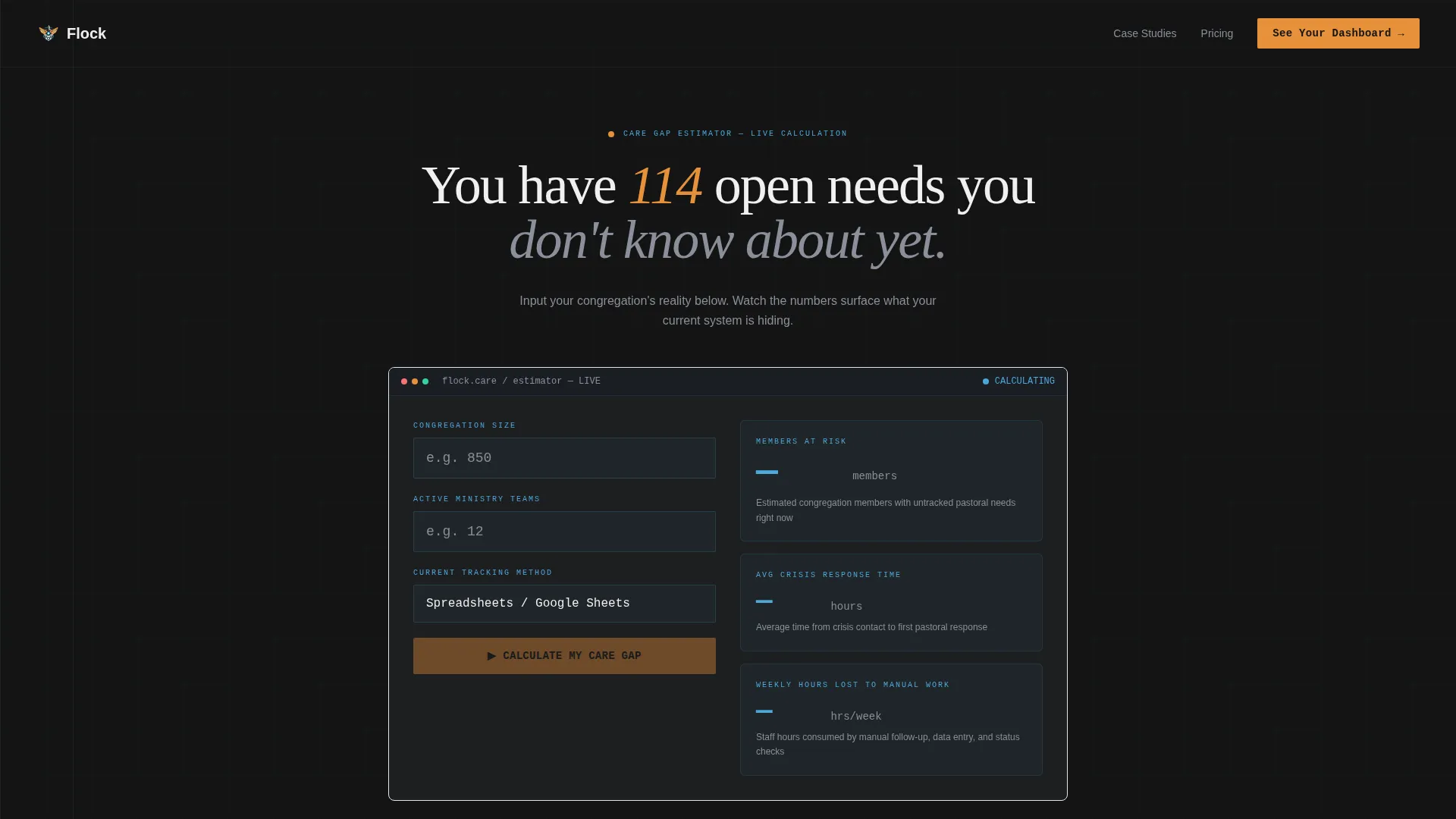 Church & Religious Software Cost Calculator Website Template