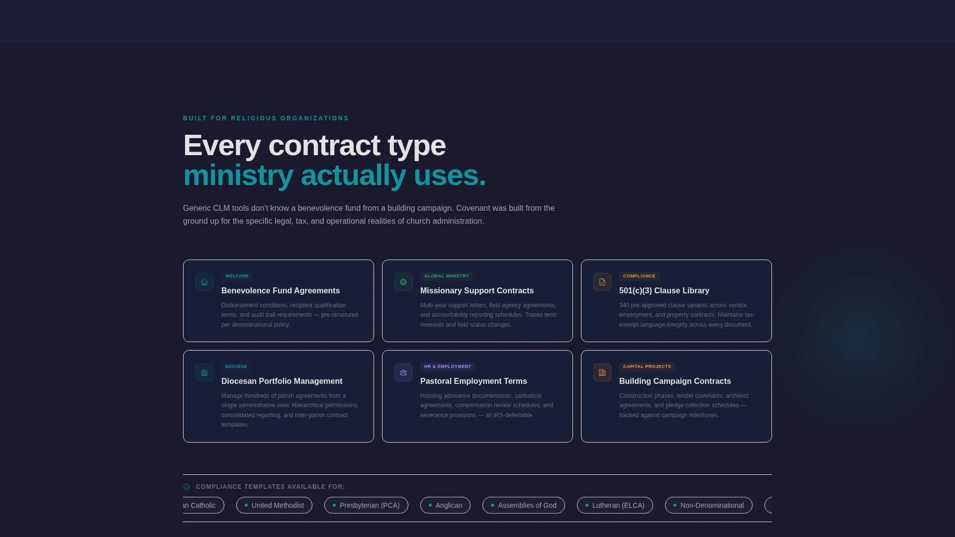 Church & Religious Software Specialist Reviews Website Template