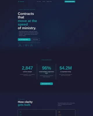 Church & Religious Software Specialist Reviews Website Template