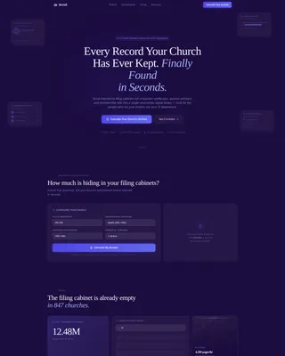 Church & Religious Software Specialist Cost Calculator Website Template