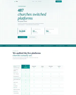 Church & Religious Org Pricing Website Template