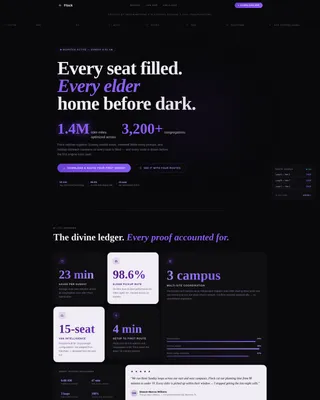 Church Transportation Landing Page Template