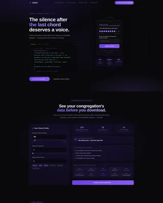 Church Survey & Feedback App Landing Page Template