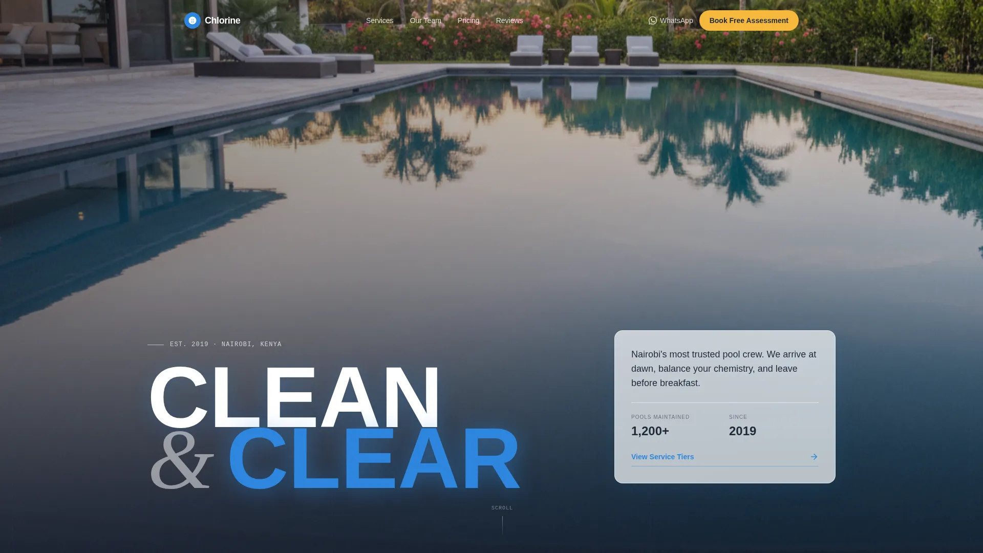Certified Pool Maintenance | Free Website Template | Rocket