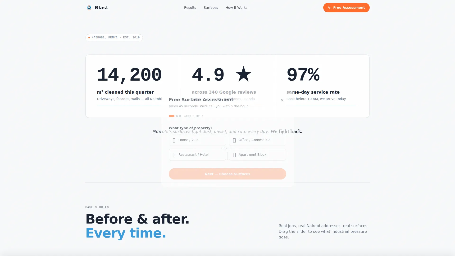 Forceful Power Wash | Free Website Template | Rocket