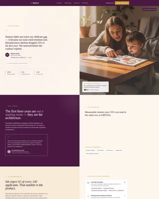 Nanny & Au Pair Corporate Partnership Landing Page