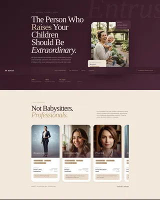 Elite Nanny & Au Pair Agency Landing Page Template