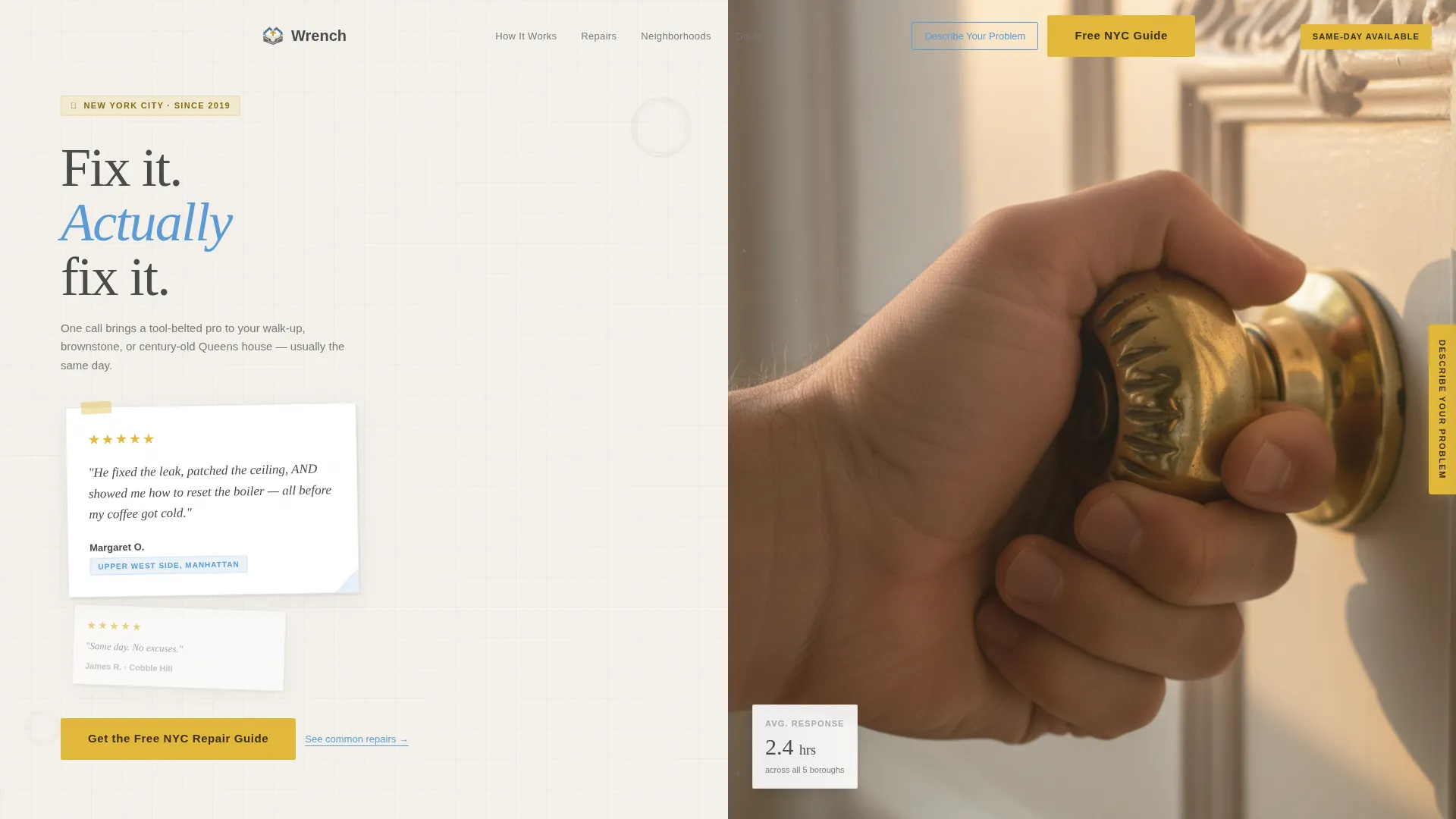 Trusted Handyman | Free Website Template | Rocket