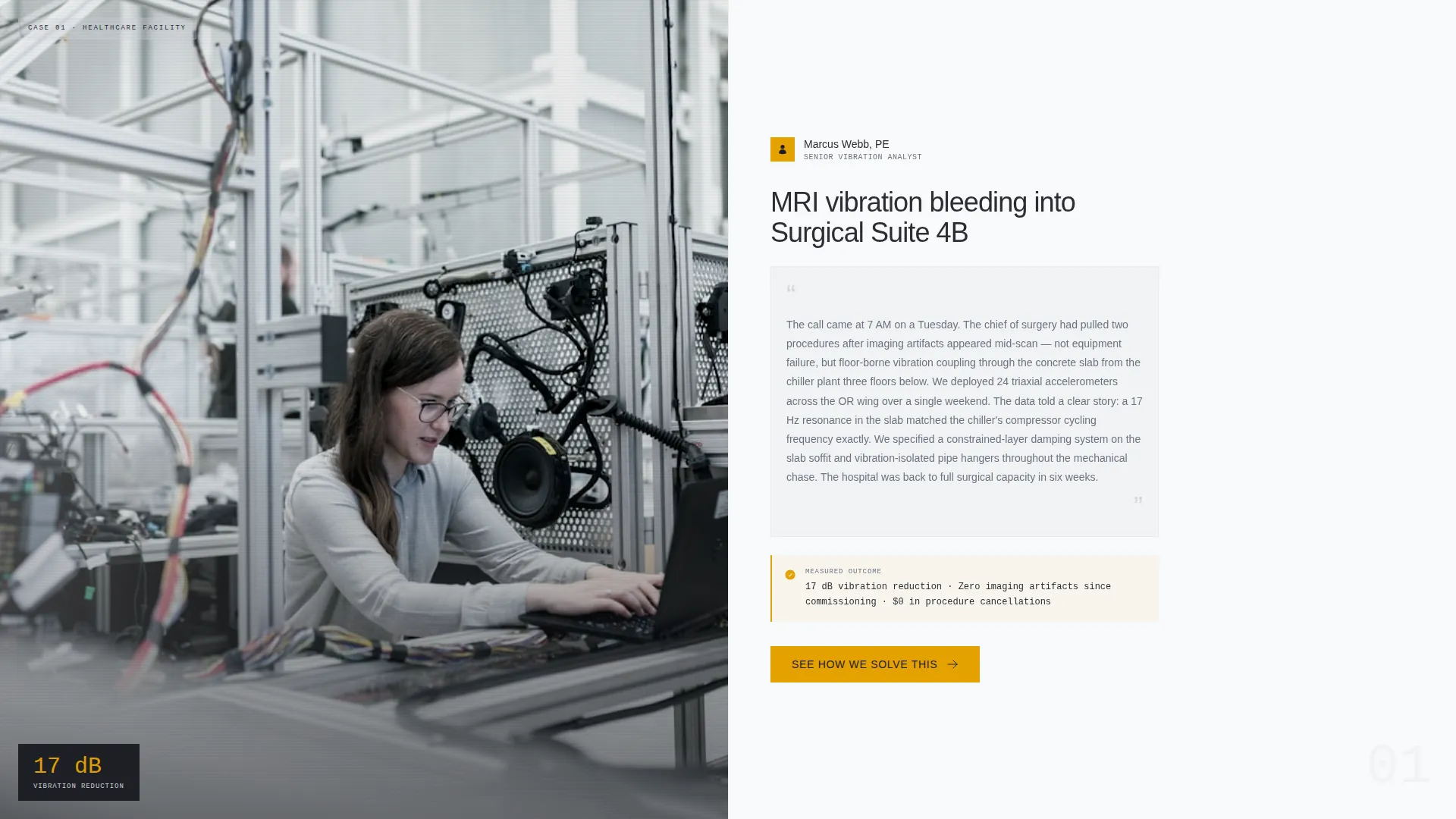Precision Acoustics Consulting Landing Page Template