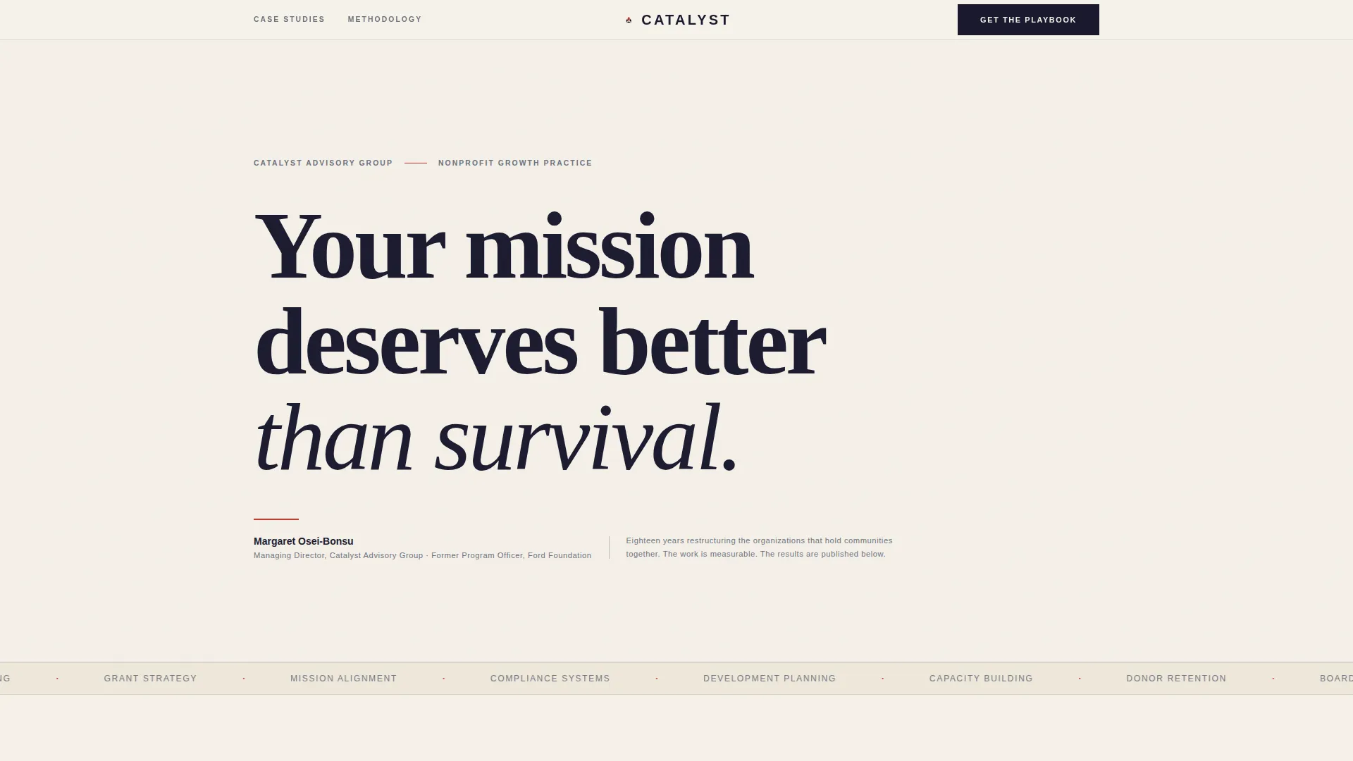Nonprofit Consulting Landing Page Template
