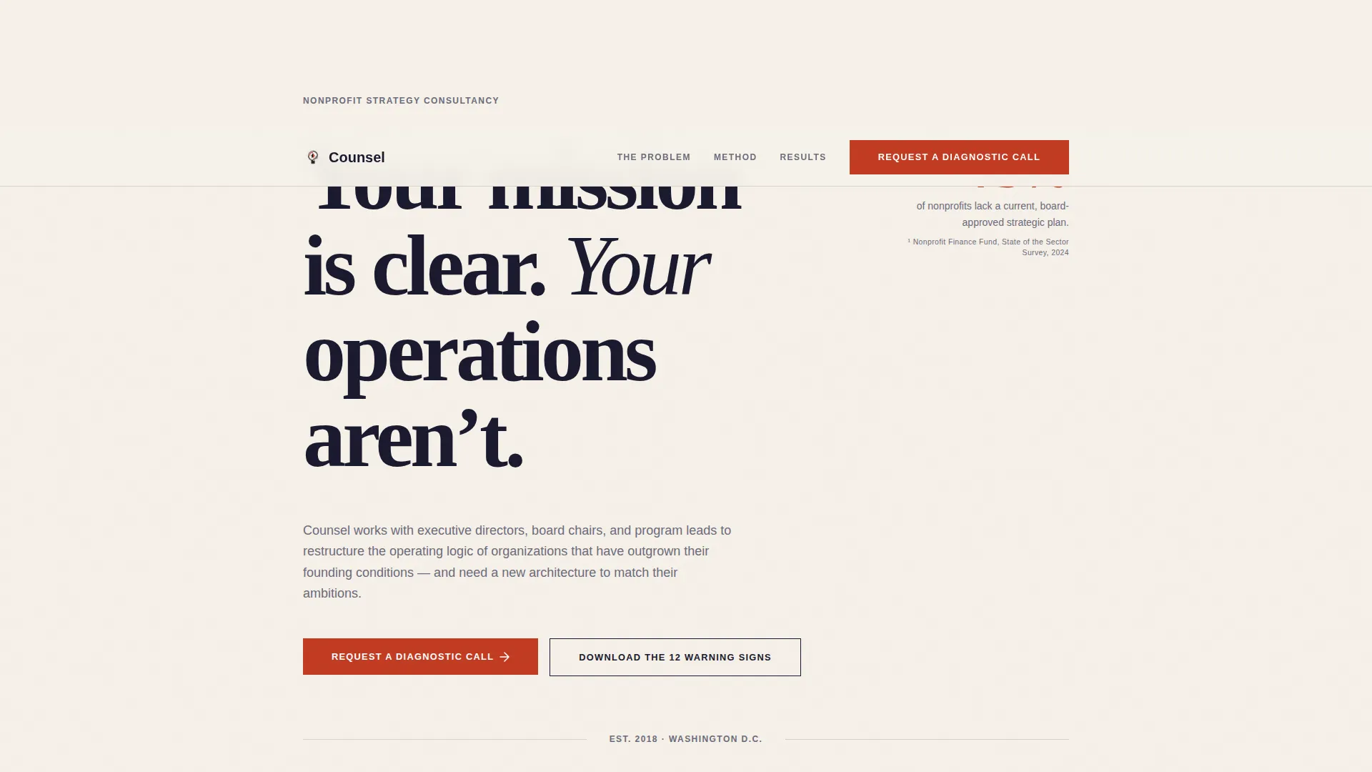 Nonprofit Strategy Consultant Landing Page Template