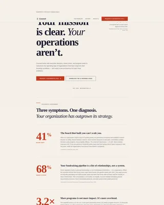 Nonprofit Strategy Consultant Landing Page Template