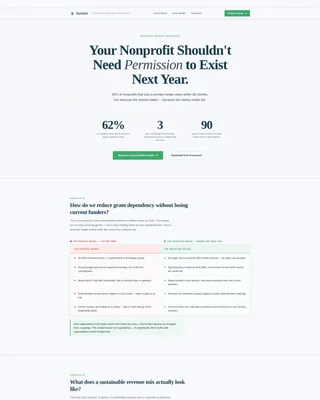 Nonprofit Sustainability Consultant Landing Page