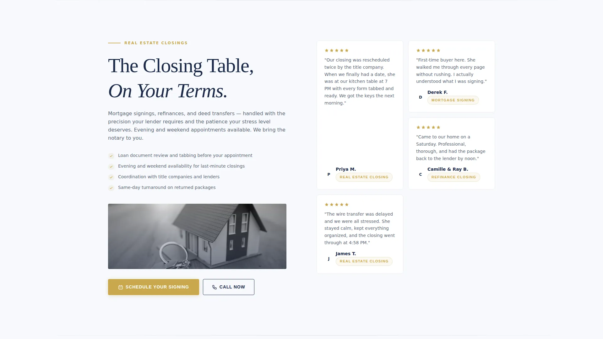Notary Public Landing Page Template