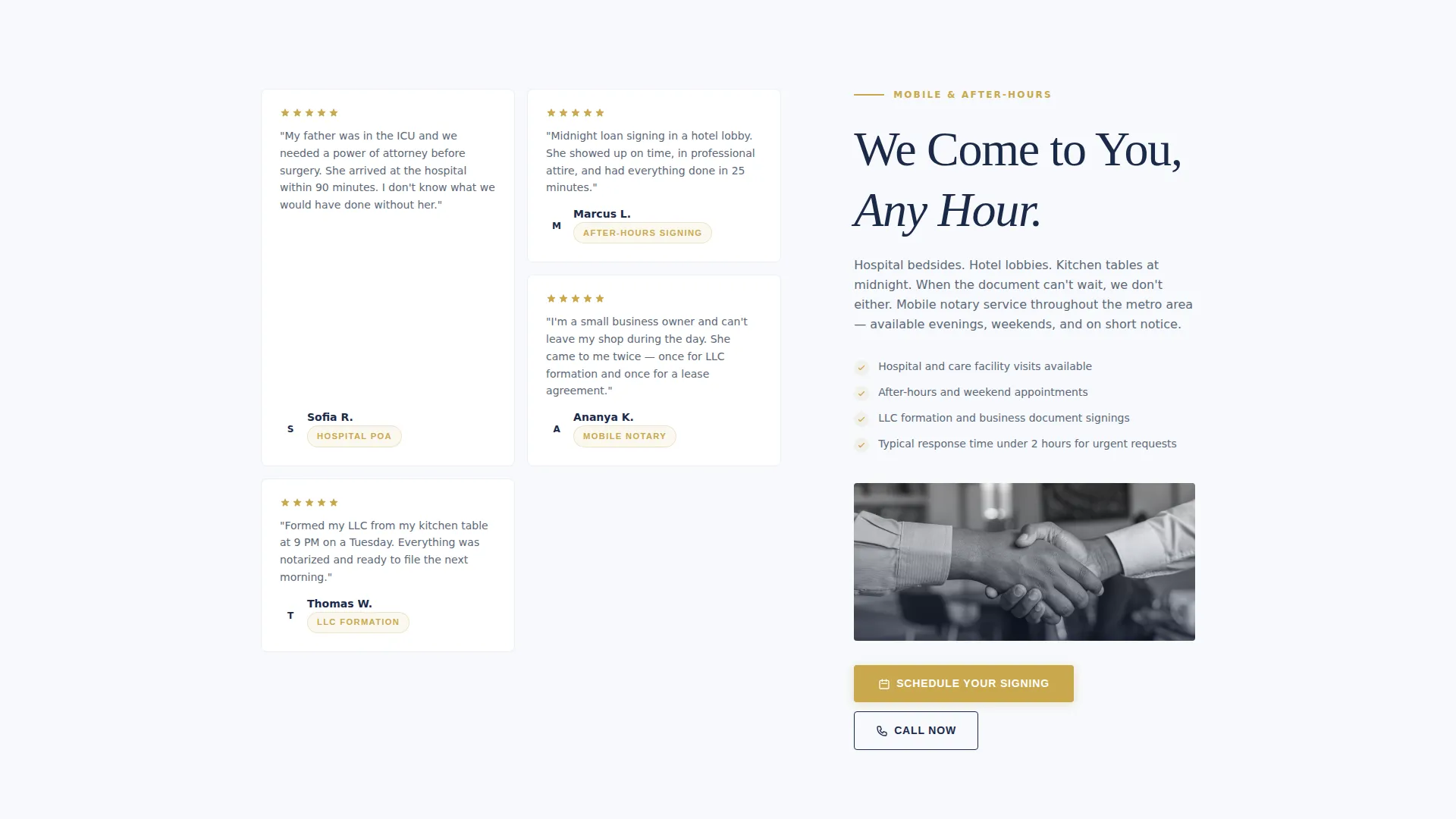 Notary Public Landing Page Template