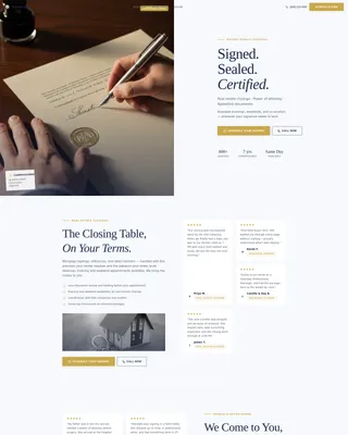 Notary Public Landing Page Template