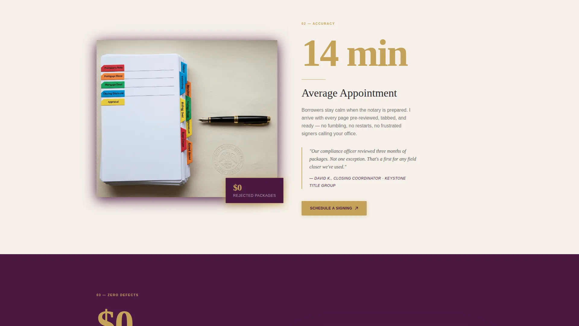 Certified Document Notary Landing Page Template