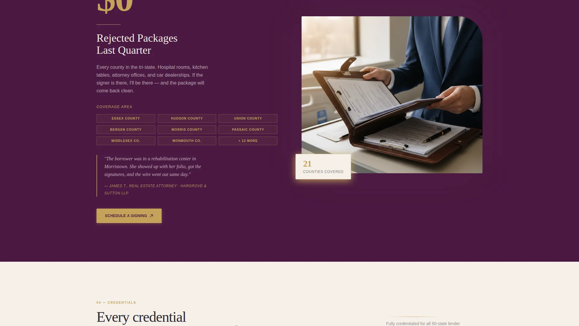 Certified Document Notary Landing Page Template