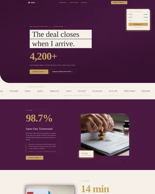 Certified Document Notary Landing Page Template