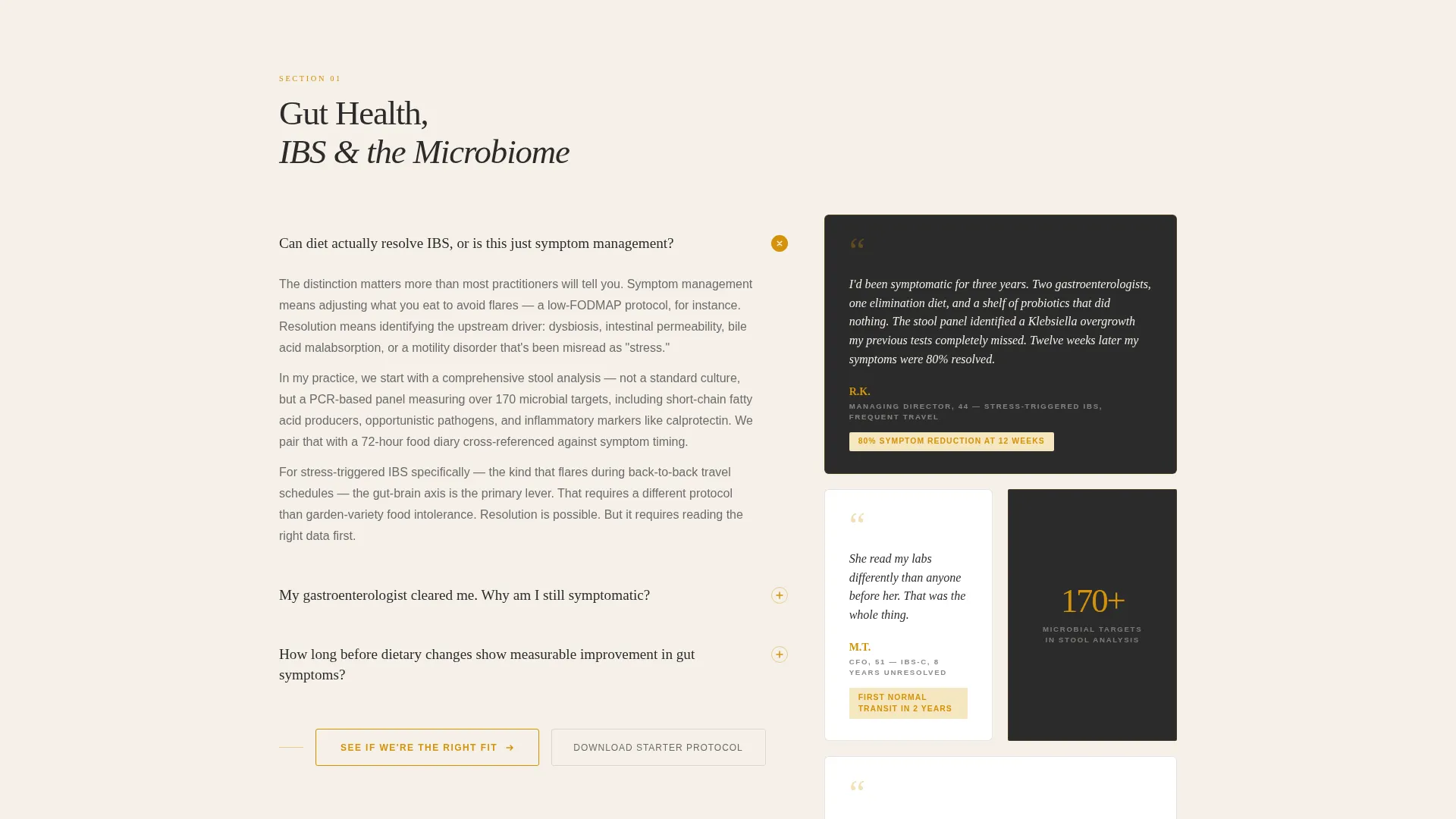 Authoritative Nutritionist Landing Page Template