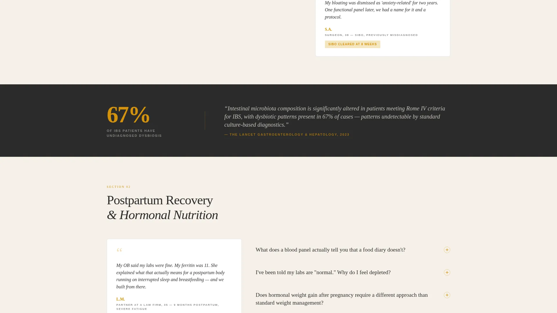 Authoritative Nutritionist Landing Page Template