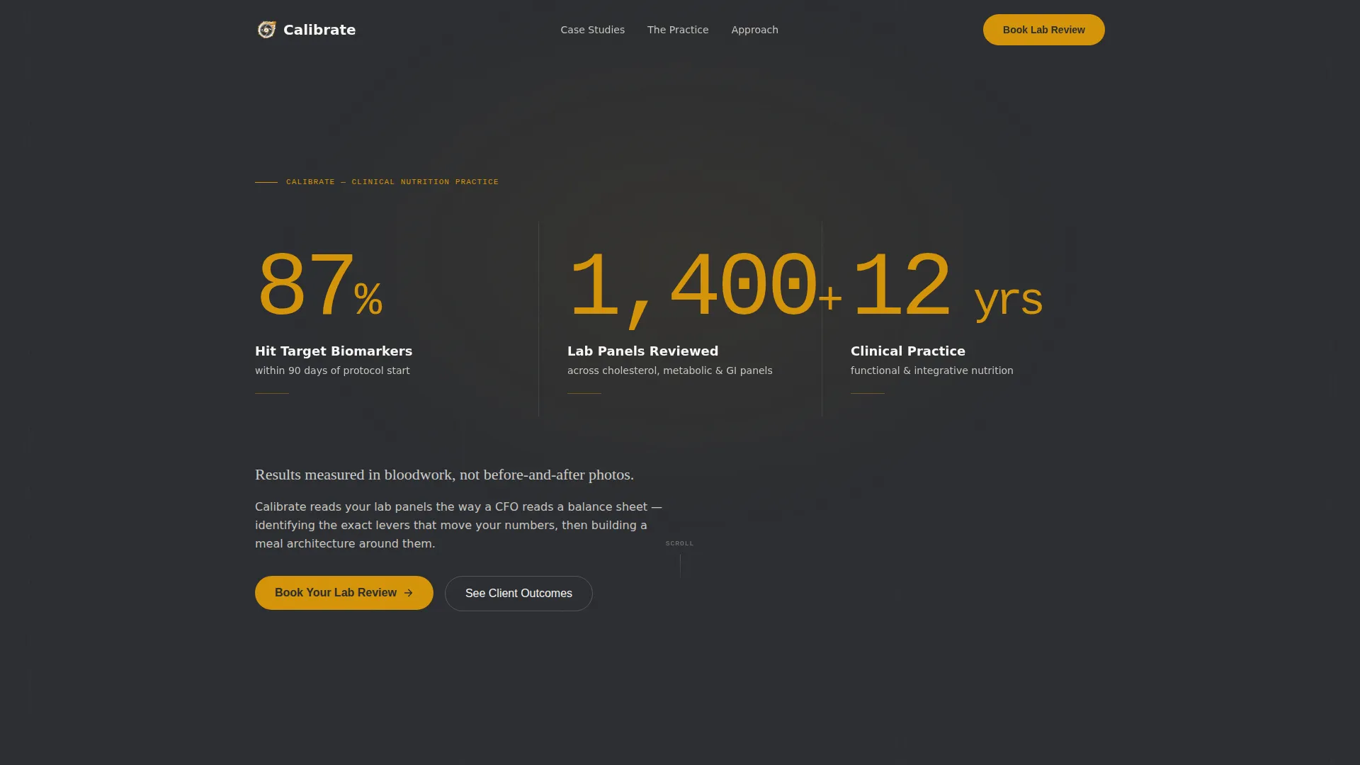 Precision Nutritionist Landing Page Template