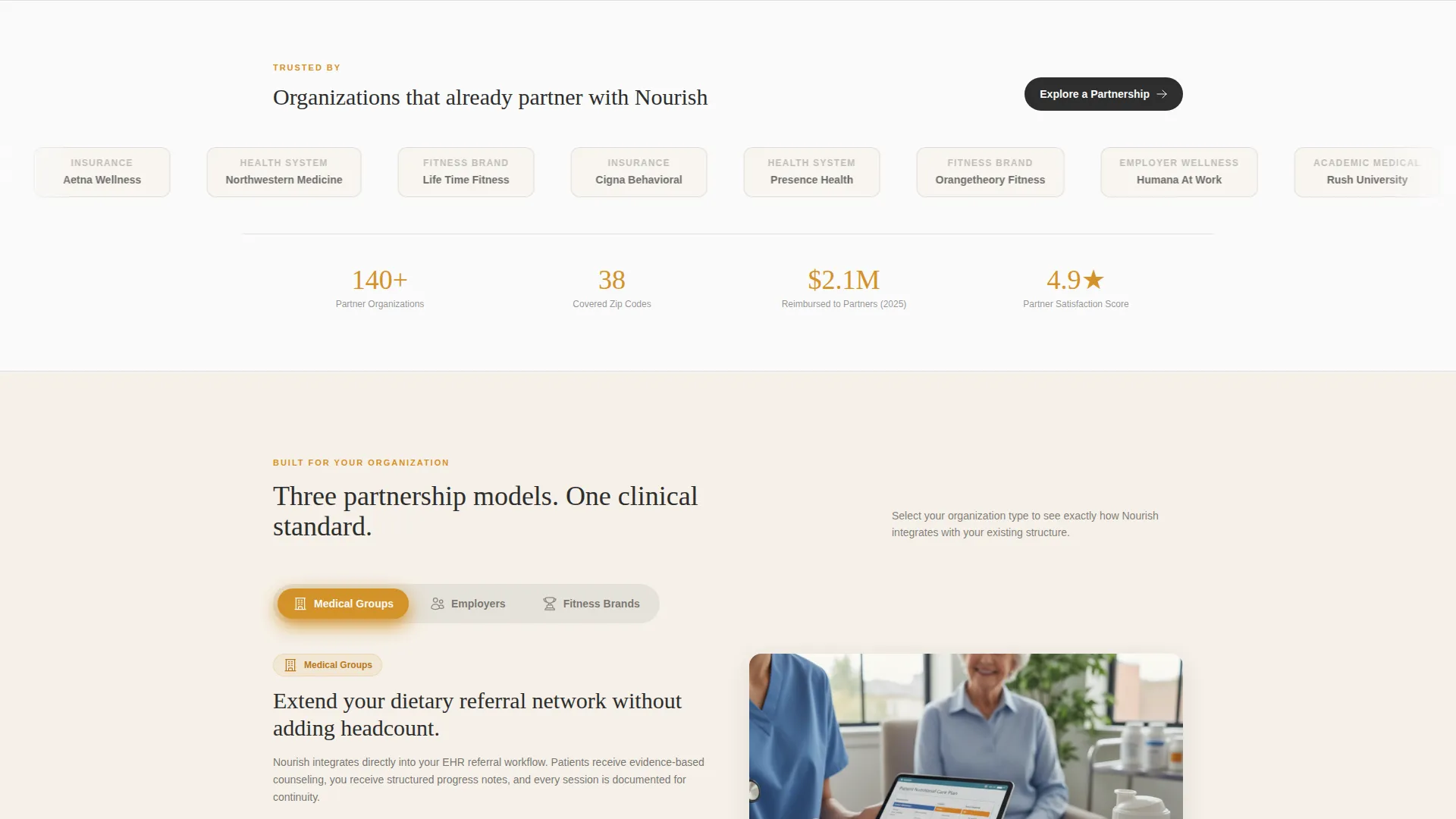 Clinical Nutritionist Landing Page Template