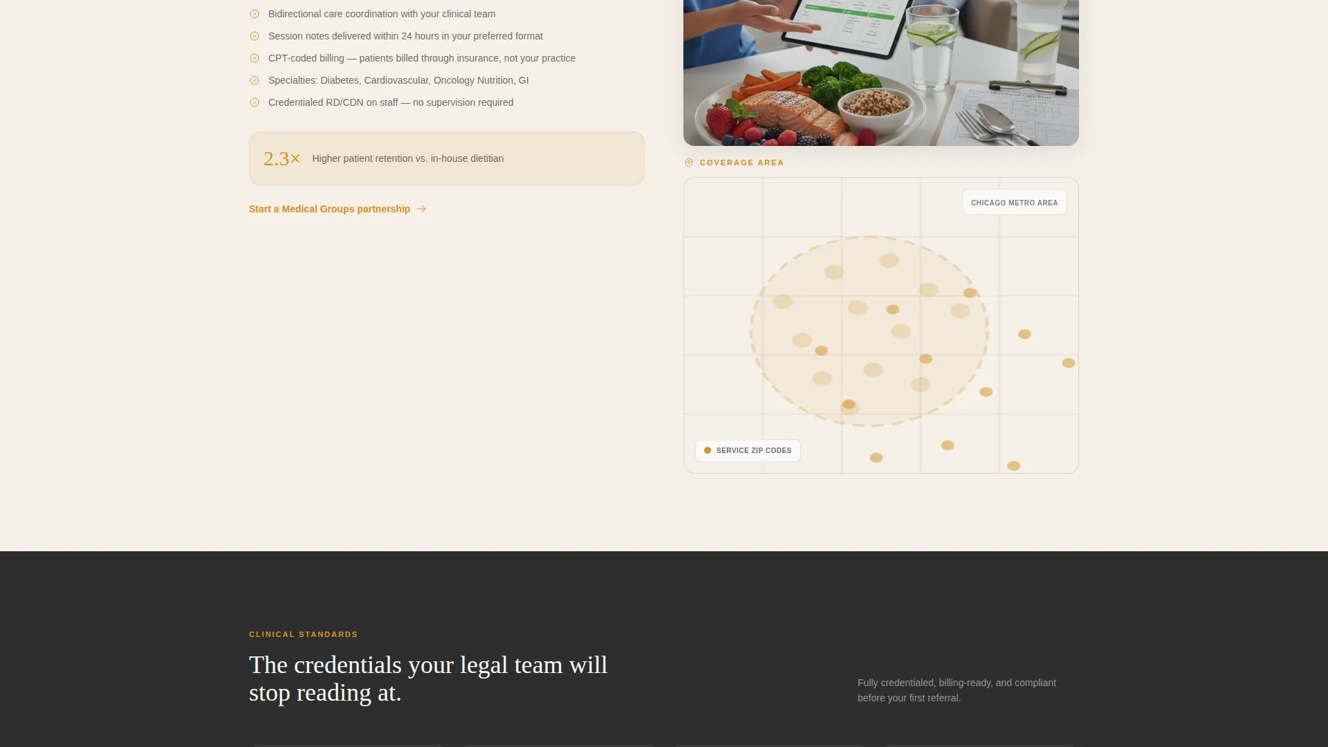 Clinical Nutritionist Landing Page Template