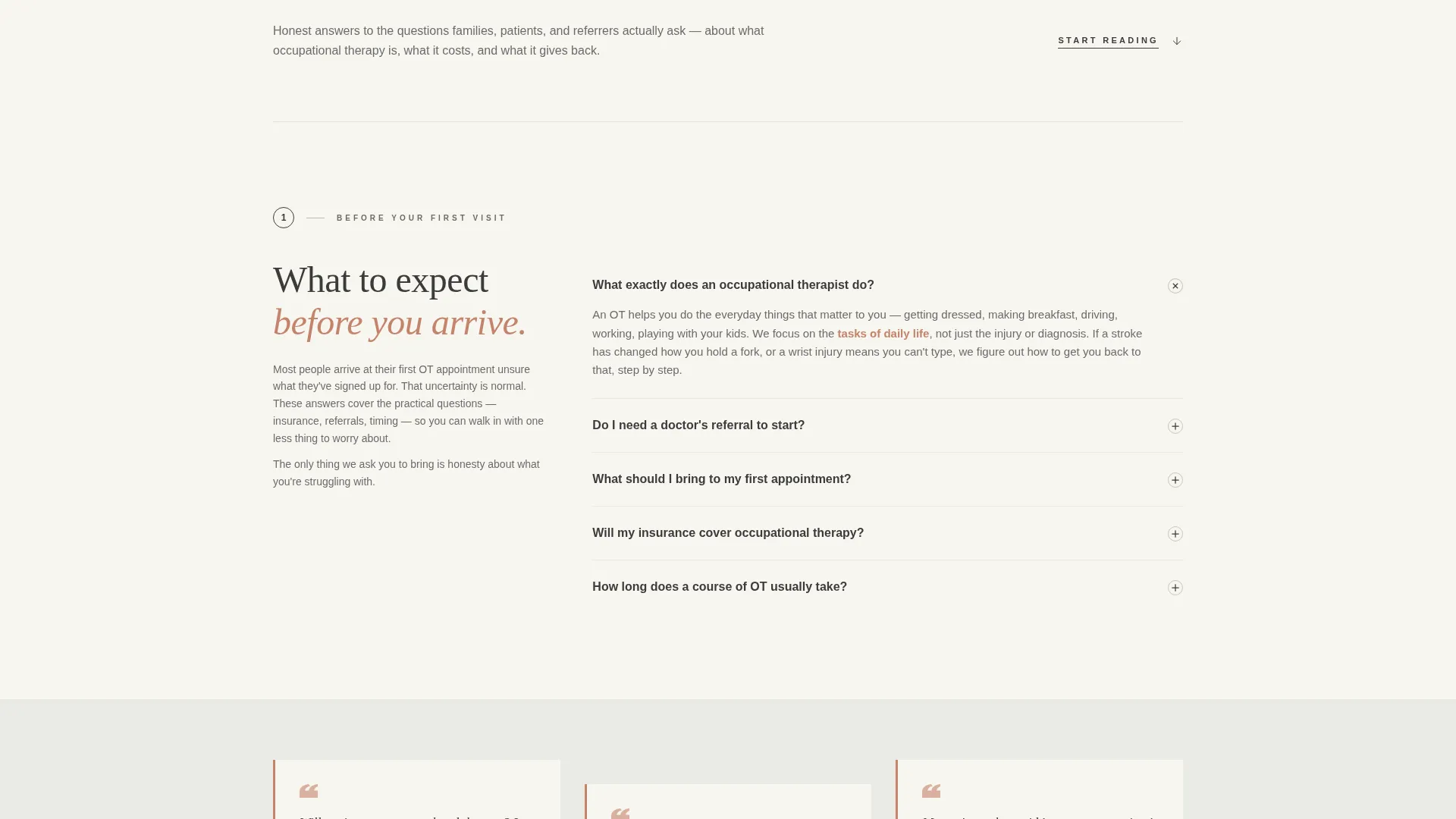 Occupational Therapist Landing Page Template
