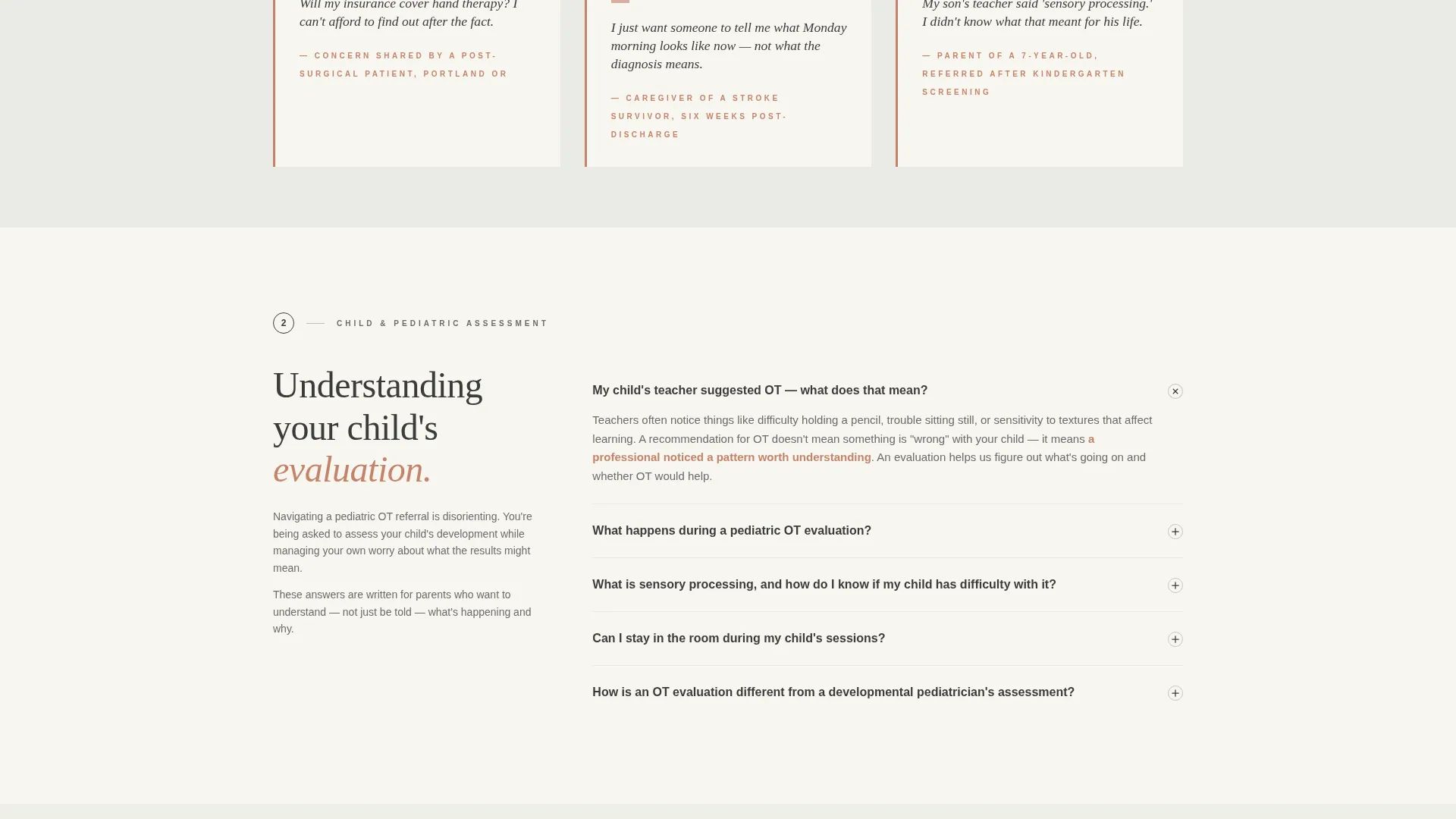 Occupational Therapist Landing Page Template