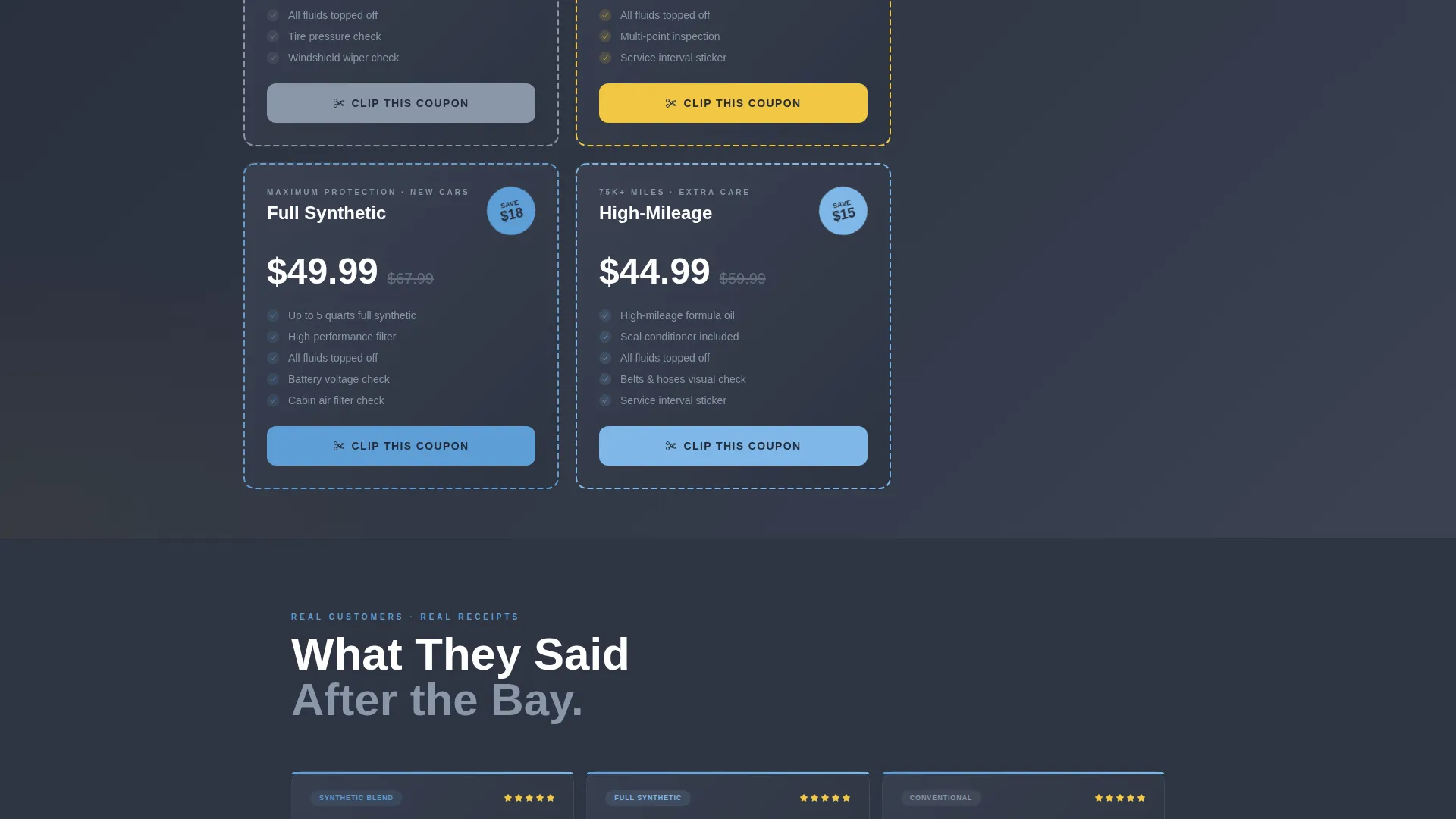 Highvisibility Oilchange Landing Page Template