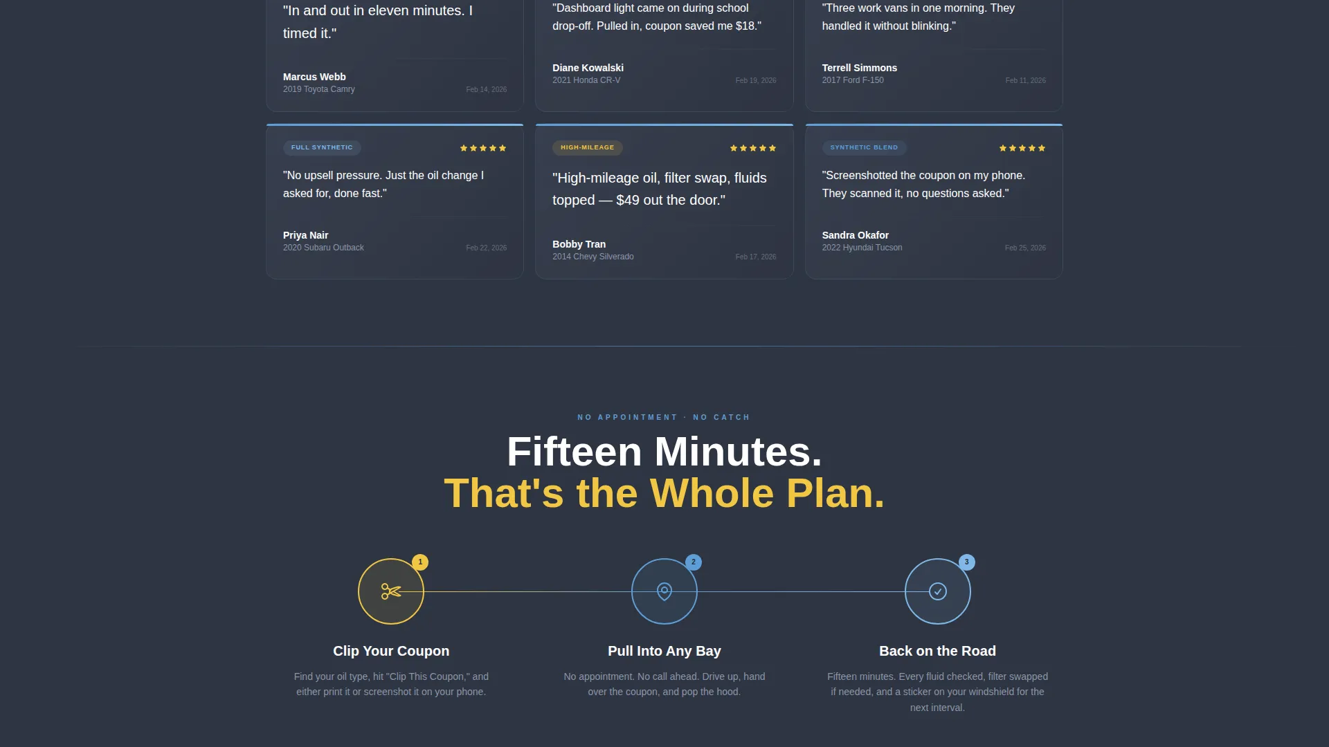 Highvisibility Oilchange Landing Page Template