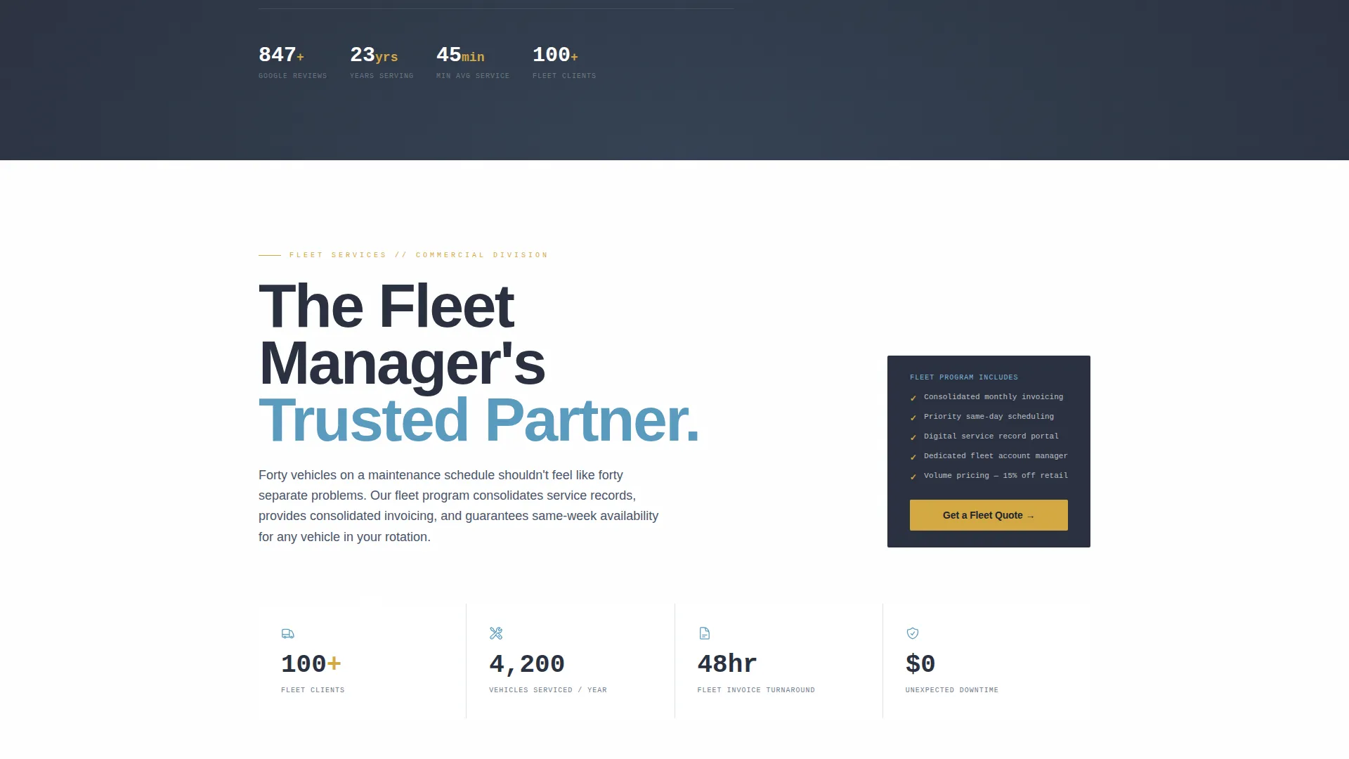 Oil Change Shop Landing Page Template for Facebook Ads