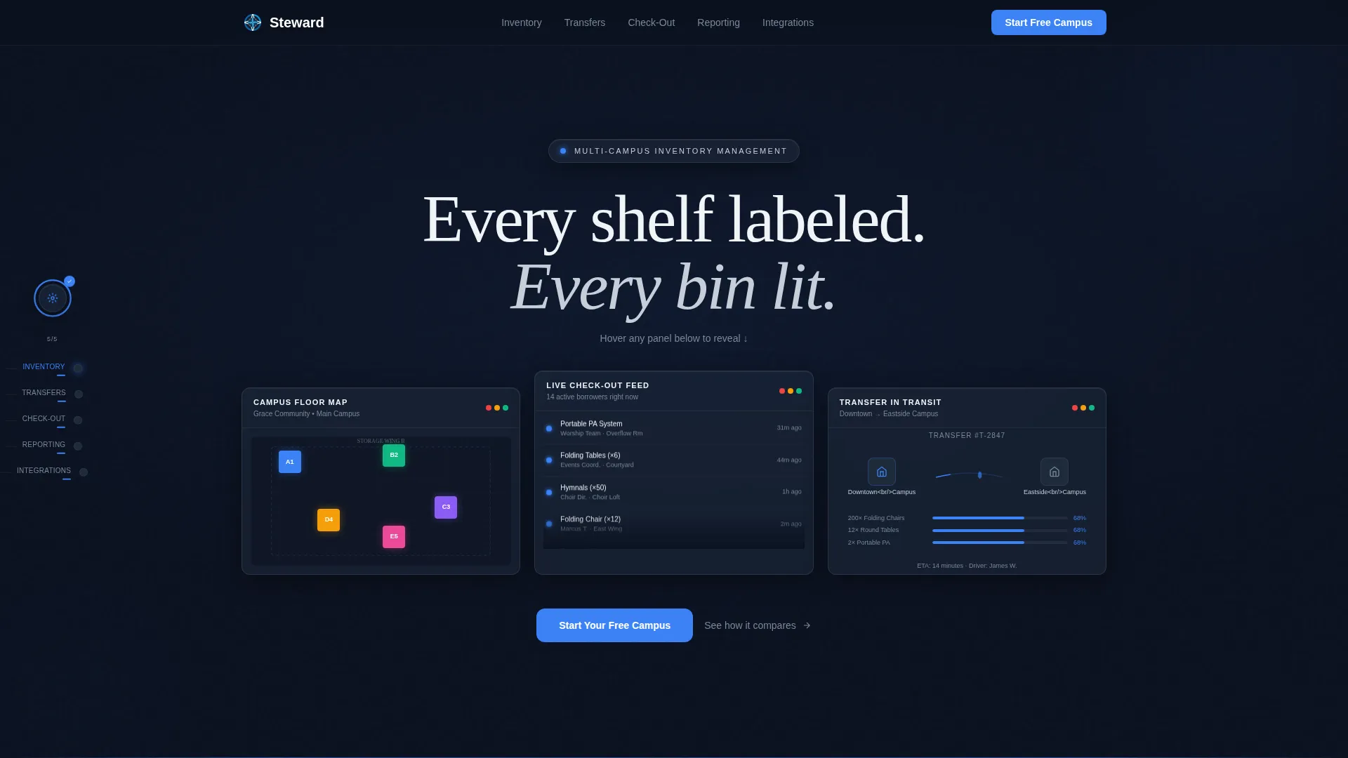 Church Inventory Management Landing Page Template