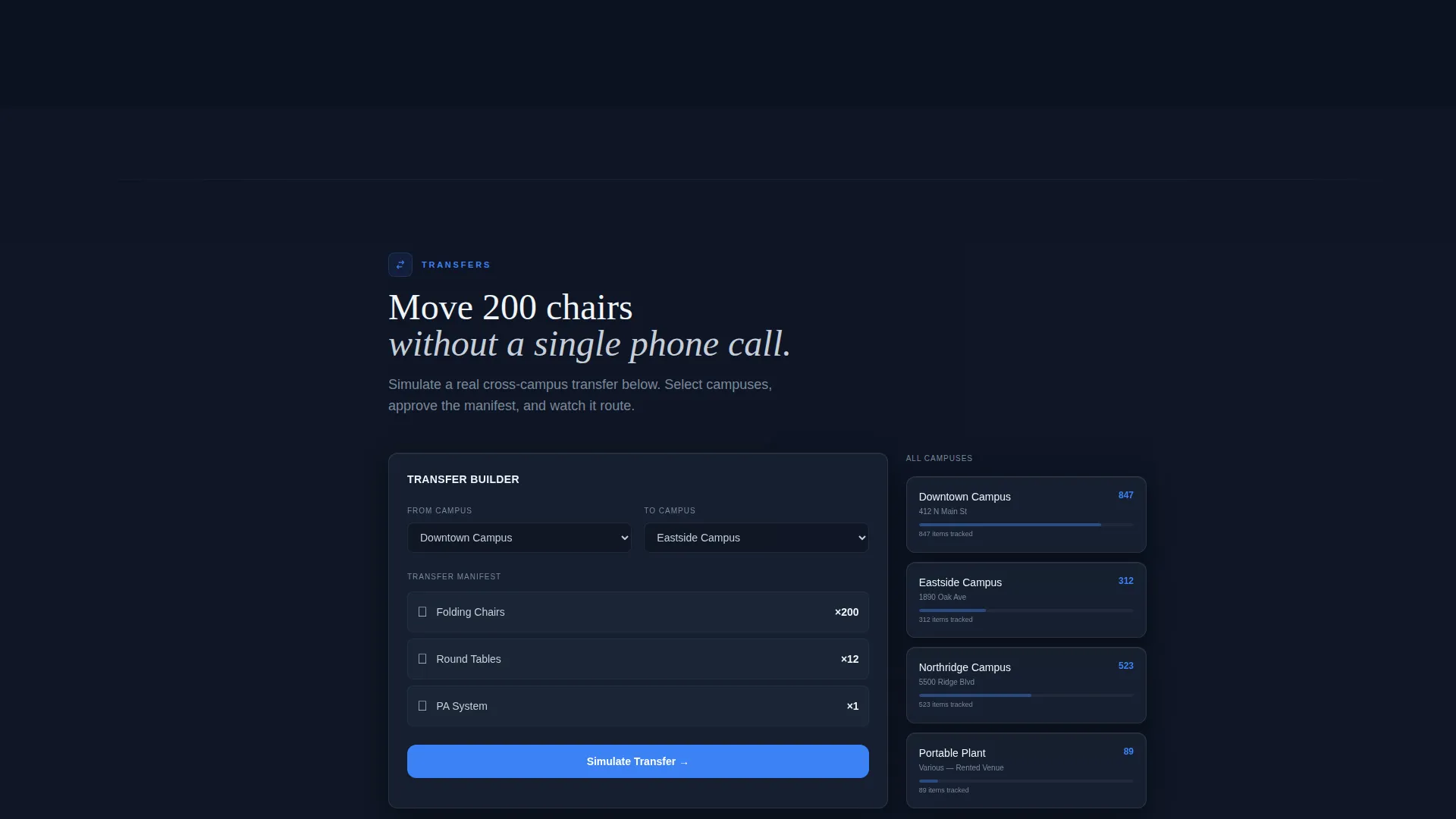Church Inventory Management Landing Page Template