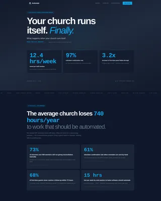 Church Workflow Automation Landing Page Template