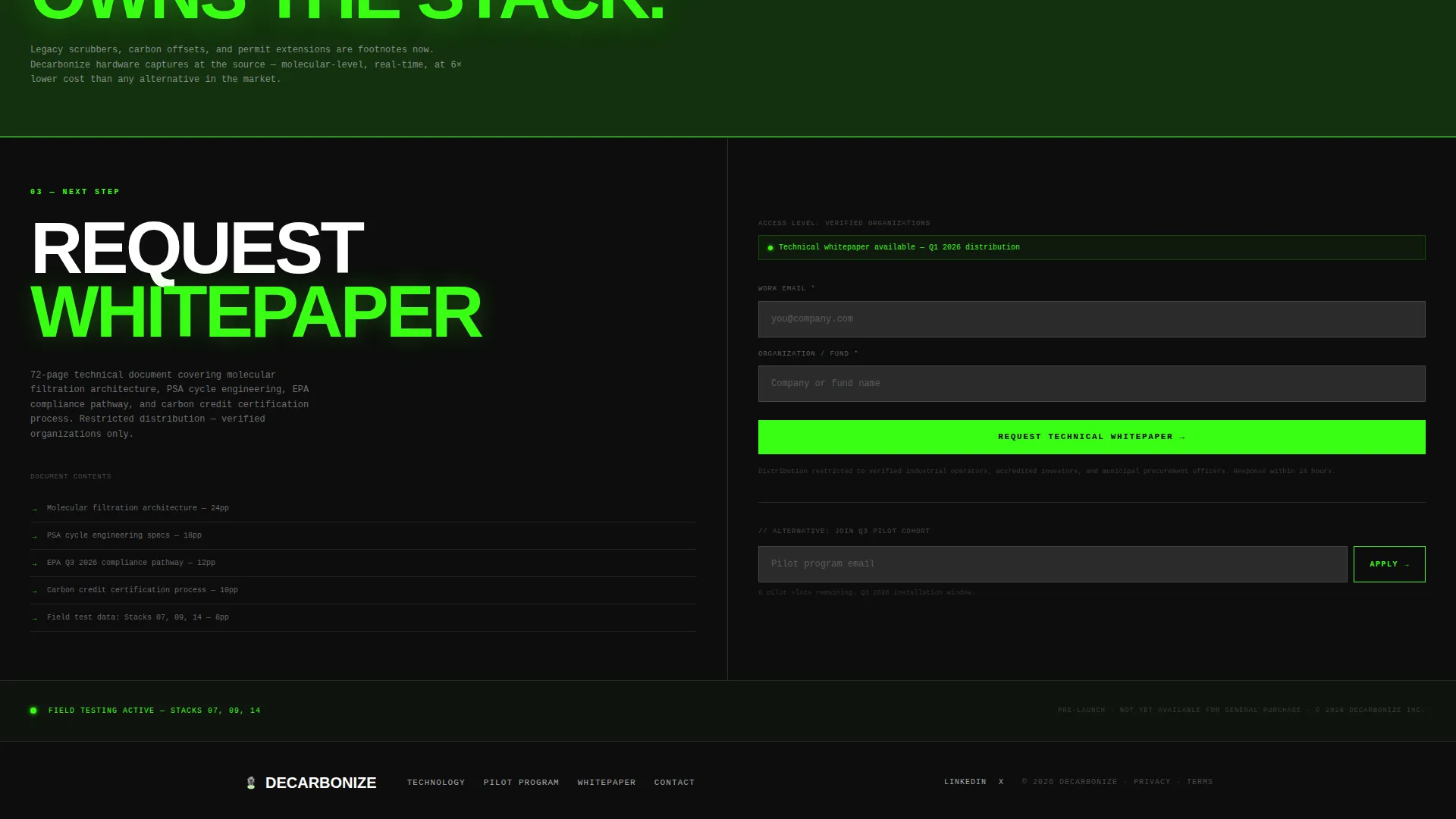 CleanTech Startup Pre-Launch Website Template
