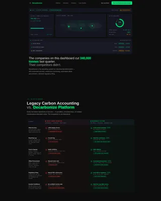 Cleantech Series A Landing Page Template