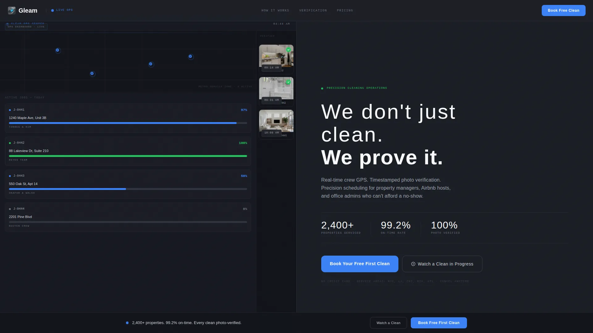 Professional Cleaning Service Proof-Led Booking Website Template