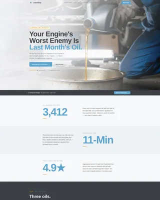 Highimpact Oilchange Landing Page Template