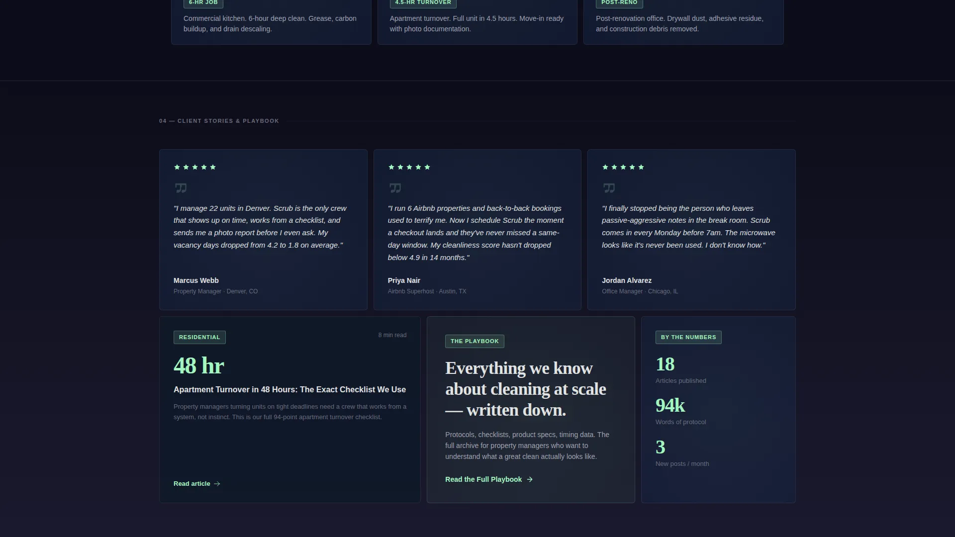 High-Performance Cleaning Service Data-First Website Template