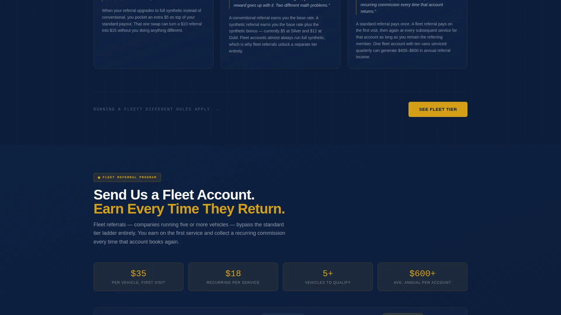 Rewarding Oilchange Landing Page Template