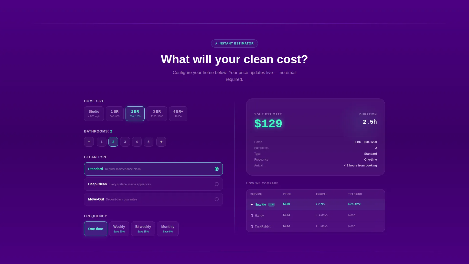 Cleaning Service Digital Presence Booking Website Template