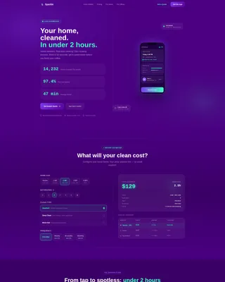 Cleaning Service Digital Presence Booking Website Template