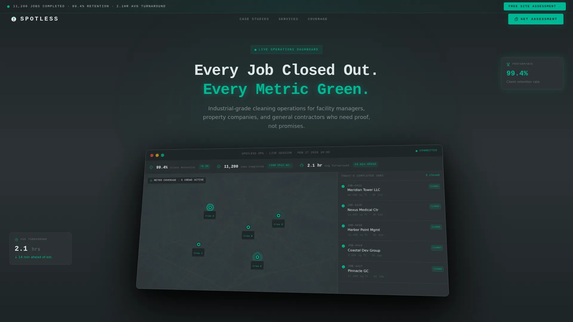 Commercial Cleaning Operations B2B Website Template