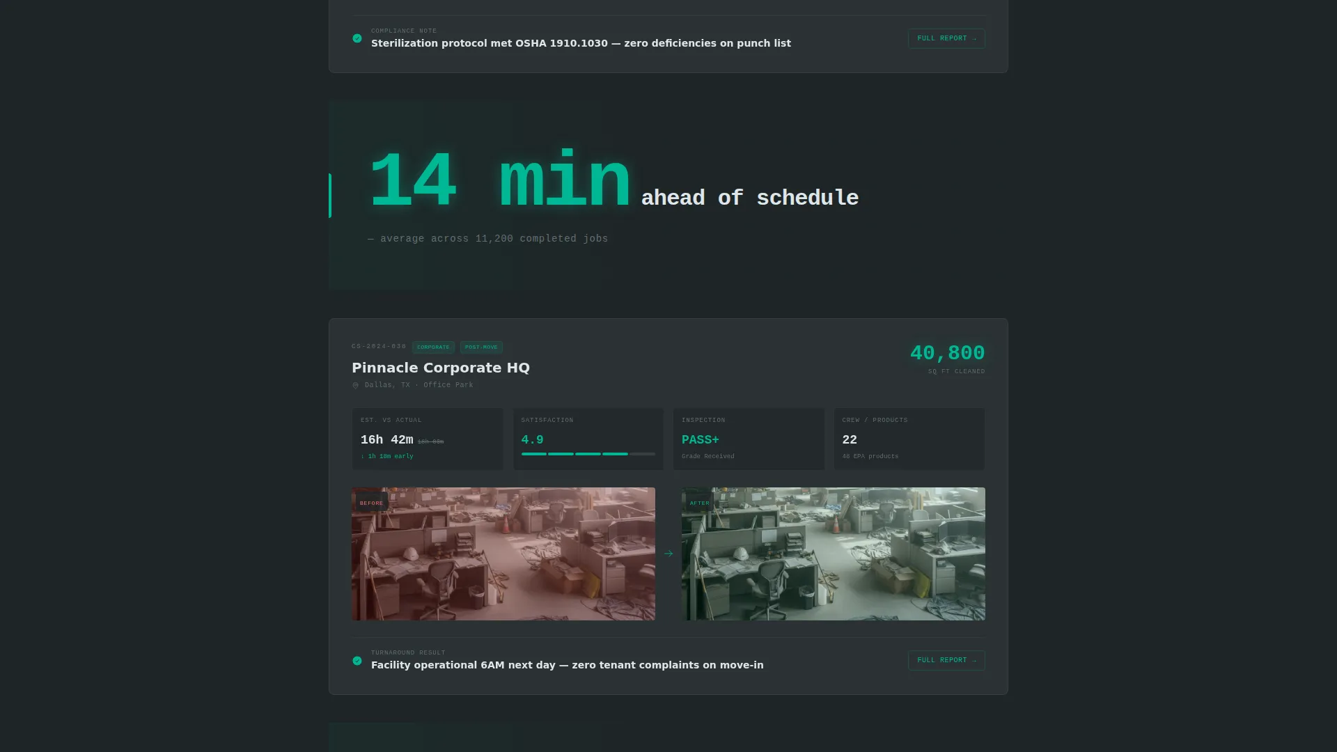 Commercial Cleaning Operations B2B Website Template