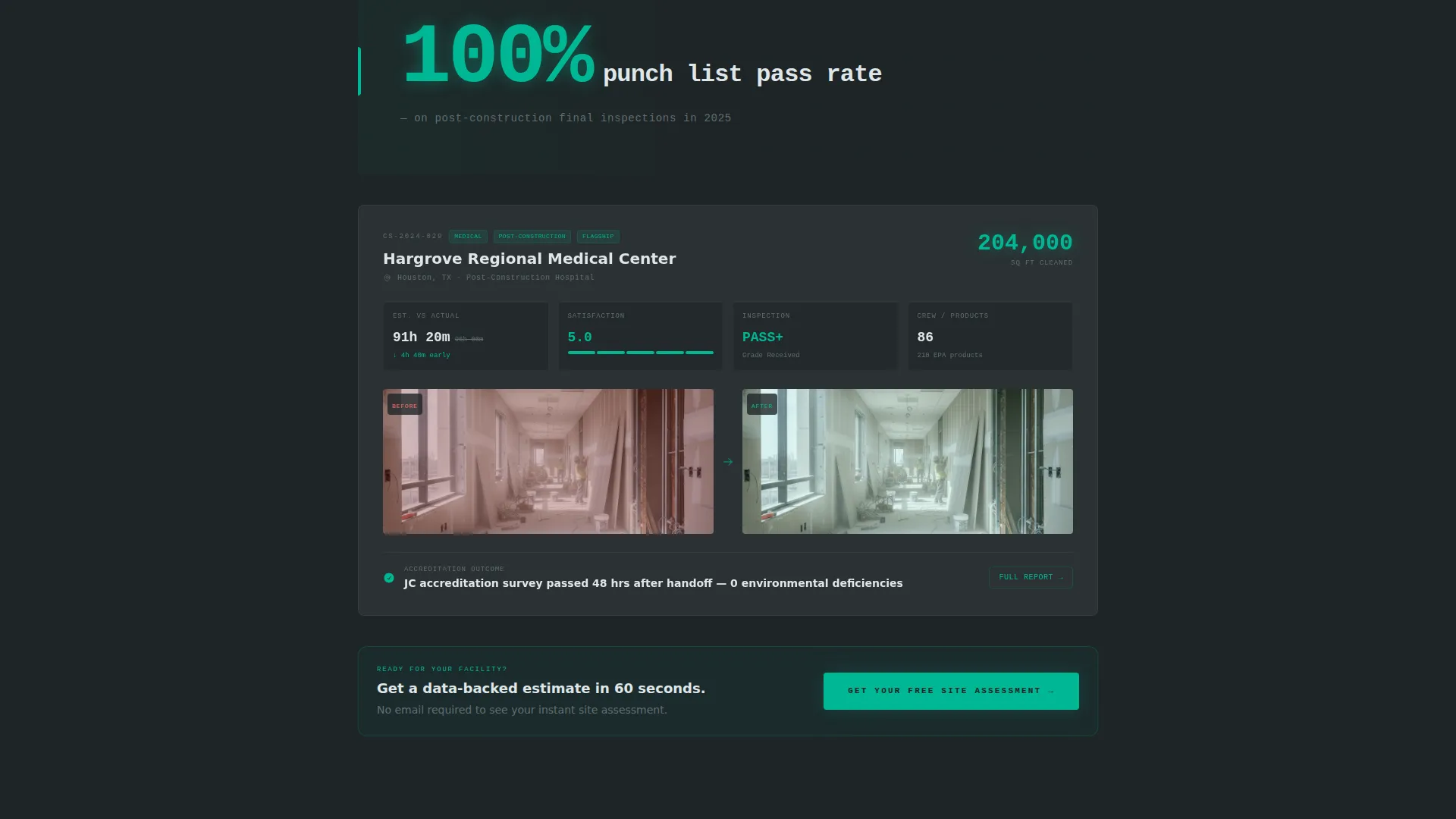 Commercial Cleaning Operations B2B Website Template